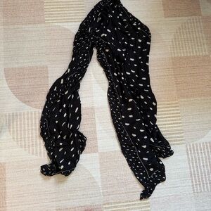 Kate Spade New York Painterly Dash Oblong Scarf in Black EUC
